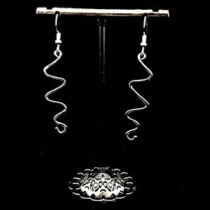 🎄 Christmas Gift Idea — Squiggly Beaded Earrings – Sterling Silver French Hook